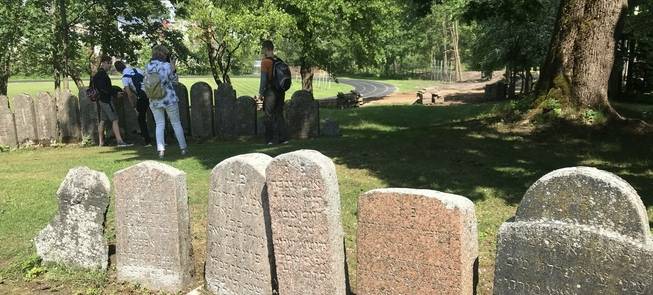 Teil des alten jüdischen Friedhofs in Plungė